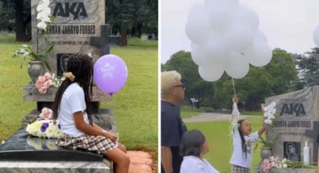 Nadia Nakai shares pic of Kairo sitting on AKA’s grave